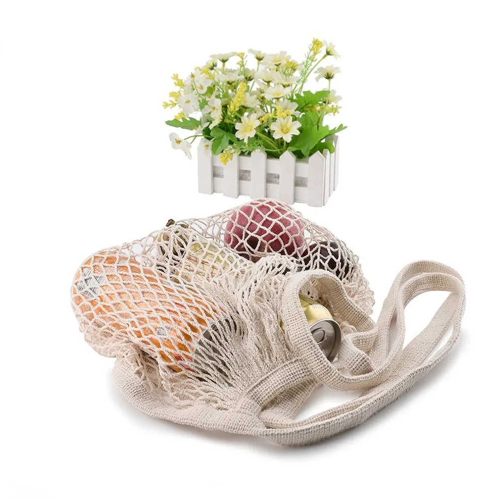 Mesh Net Turtle Bag String Shopping Bag Reusable Fruit Storage Handbag Totes New Home Organization Convenient Shopping Mesh Bag