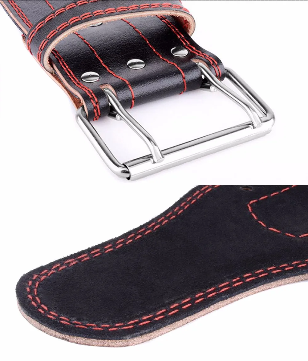 Genuine Leather Weight lifting Belt Gym Training Fitness Waist Back Support Squat Power Weightlifting Equipment for Men Women