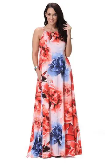 2016 Fashion Bahemian Women Plus Size Dress Summer Beach ...