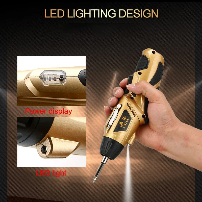 45 in 1 Cordless Electric Screwdriver 180 Degree Rechargeable Power Tool Drill Electric Screwdriver Kit Set with 32 Screwdriver