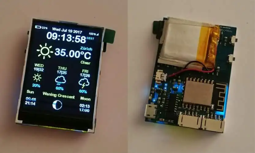 Esp8266 Погодная станция цветной дисплей 240x320 openweathermaps wifi с открытым исходным кодом github AZSMZ TFT TOUCH