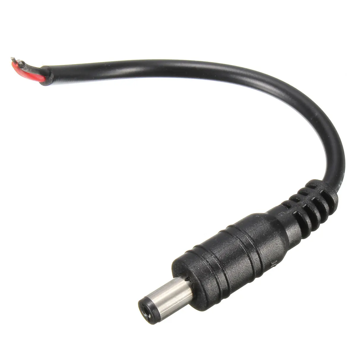 New Black CCTV DC Power Male Connector Cable Plug Wire Pigtail Adapter 5.5x2.1mm Free Shipping