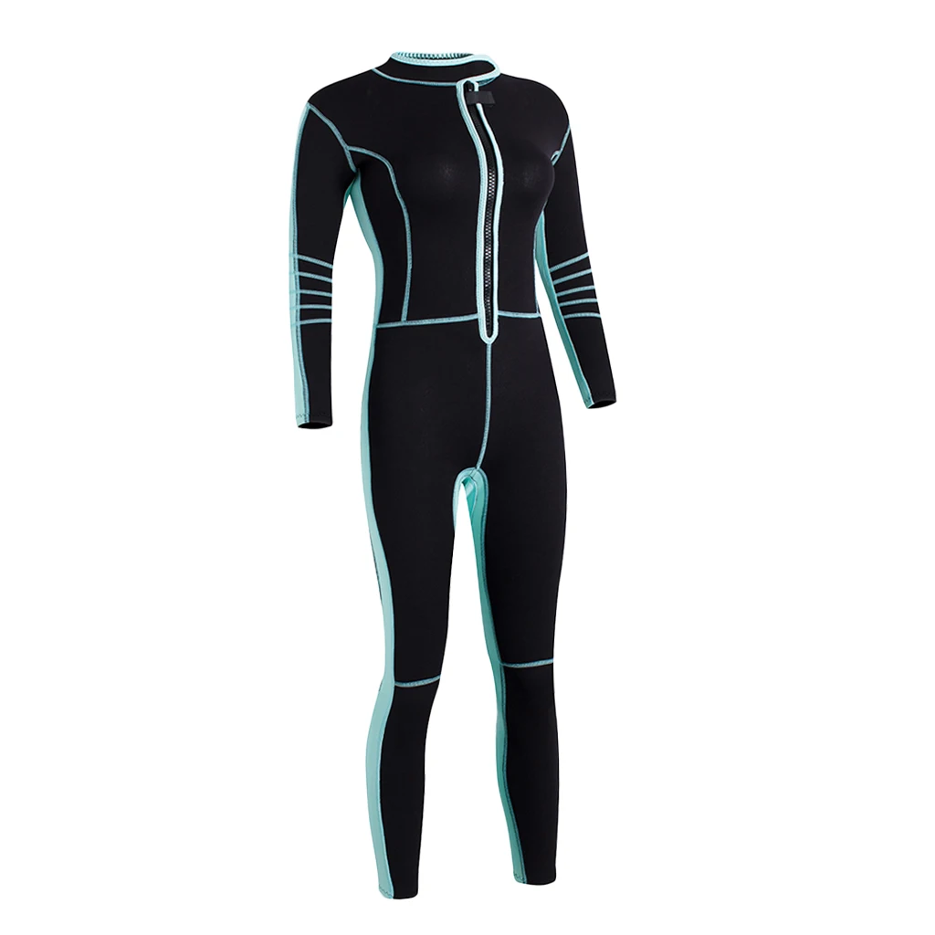 Womens Wetsuit Full One-piece 3mm Neoprene Surfing Scuba Diving Snorkeling Swimming Long Sleeve Suit