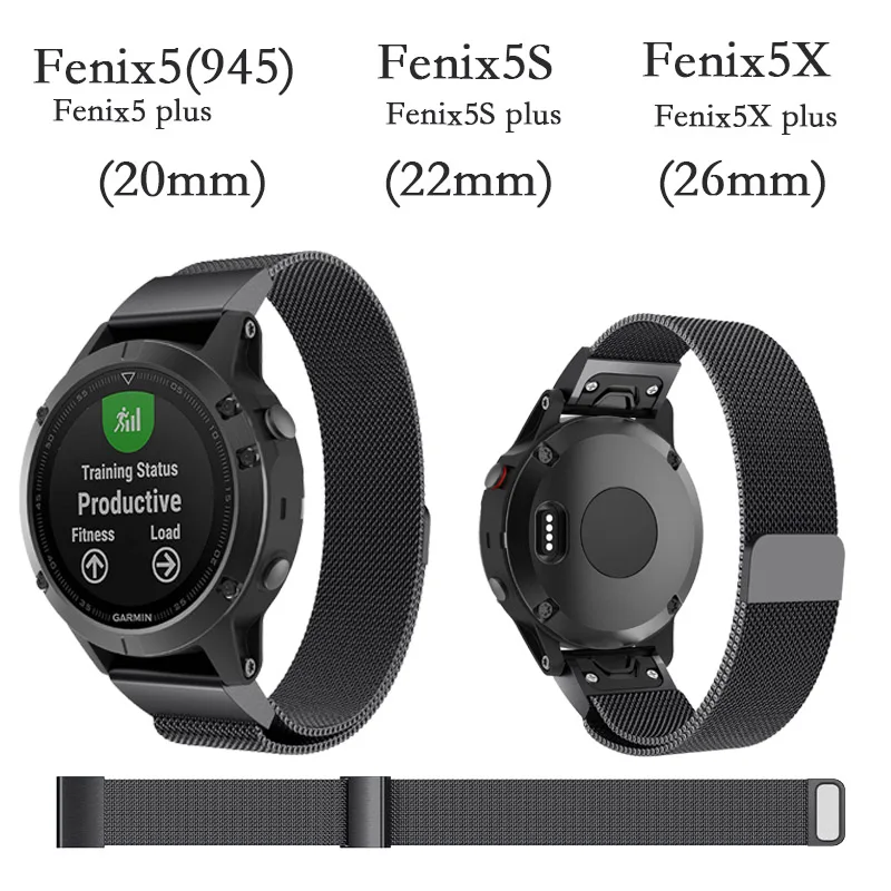 Quick Fit 26 22 20 мм ремешок для смарт часов Garmin Fenix 5X 5 5S 3 3HR D2 S60 GPS Смарт наручных