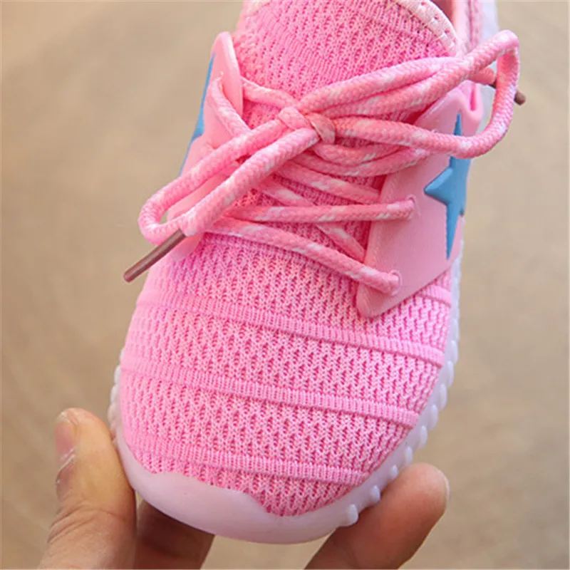 Led Shoes Kids 2019 Spring New Luminous Sneakers For Children Mesh Breathable Children Sneakers Boys Shoes Girl