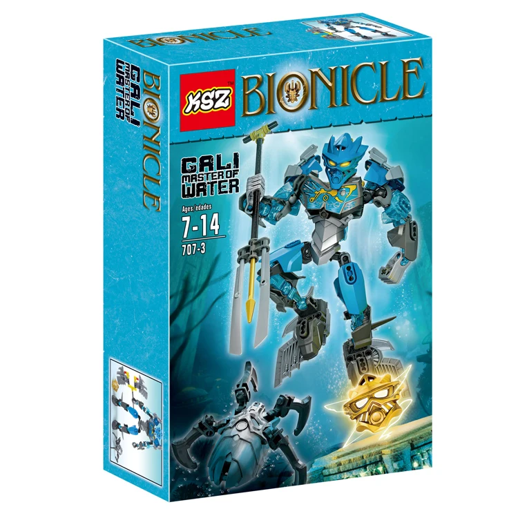 Smartable 87 шт. BIONICLE 707 3 Экшн фигурки Master of Water Gali строительные блоки кирпичные игрушки