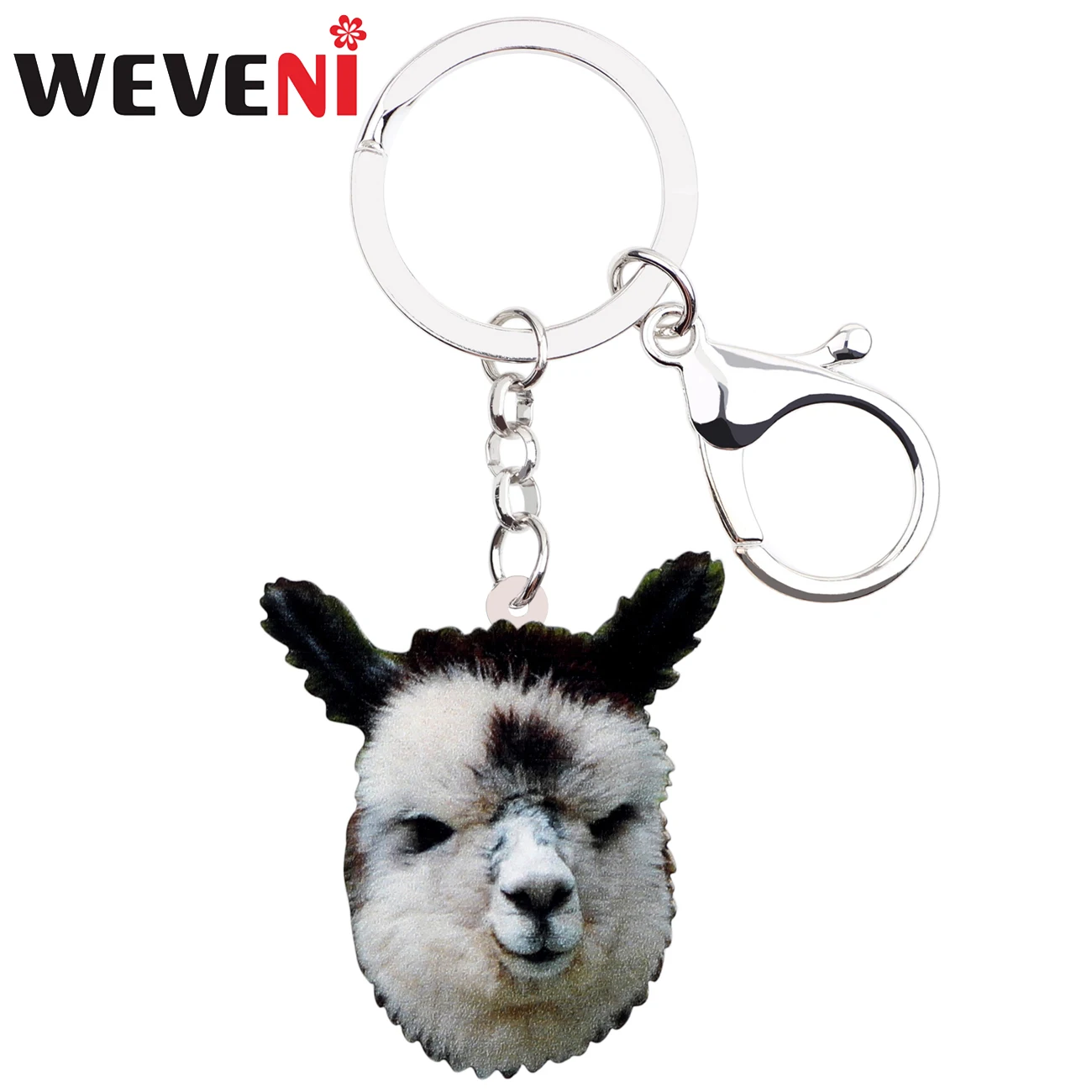 WEVENI Акриловые Новые брелки для ключей с альпакой мультяшными животными