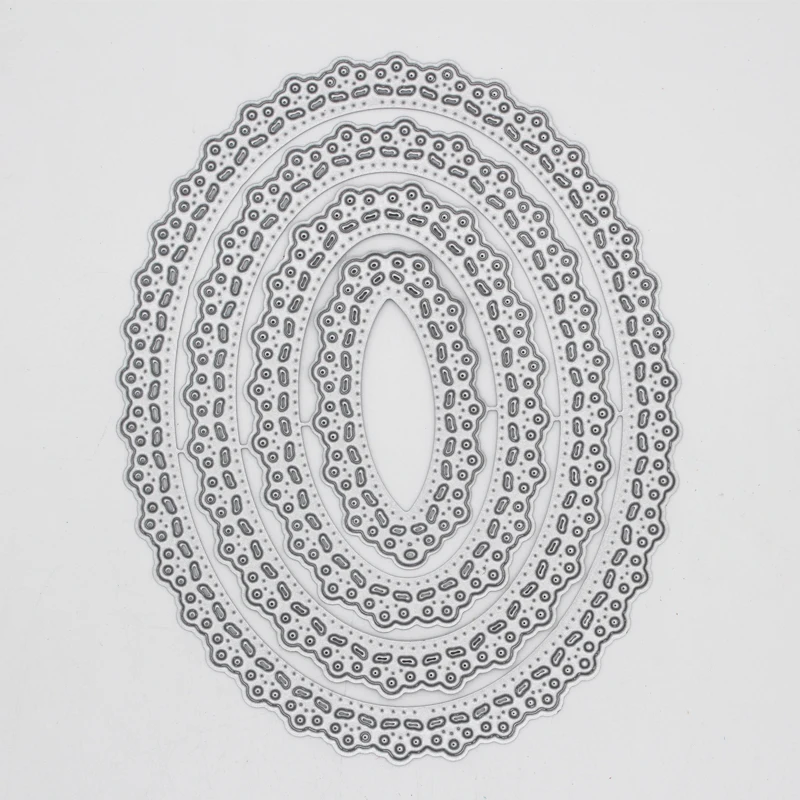 4Pcs Curves Border Cutting Dies DIY Scrapbooking Stencil Album Paper Craft Decor