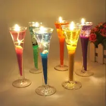 Романтические DIY ручной работы желе Ароматические Свечи набор нетоксичный прочный Желейный воск+ ракушка+ песок+ Высокая стеклянная чашка+ фитиль для свечи