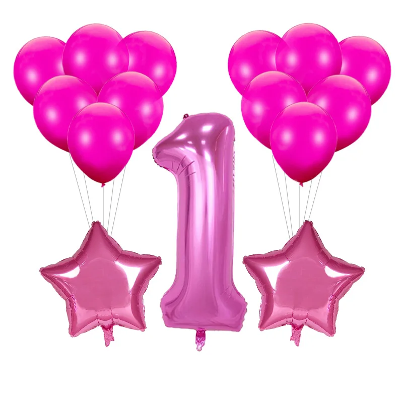 15 шт./лот, воздушные шары rosegold 1st, золотые, розовые, голубые, для детского душа, первый год, для мальчиков и девочек, для дня рождения, украшения для детских игрушек - Цвет: Кофе