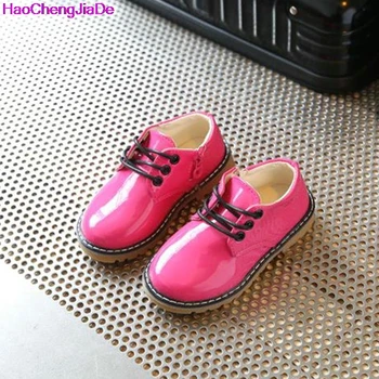 

HaoChengJiaDe Brand New Children Boys Girls Fashion boots Leather Martin Boots Children Sport Flat Causal Soft Shoes Kids
