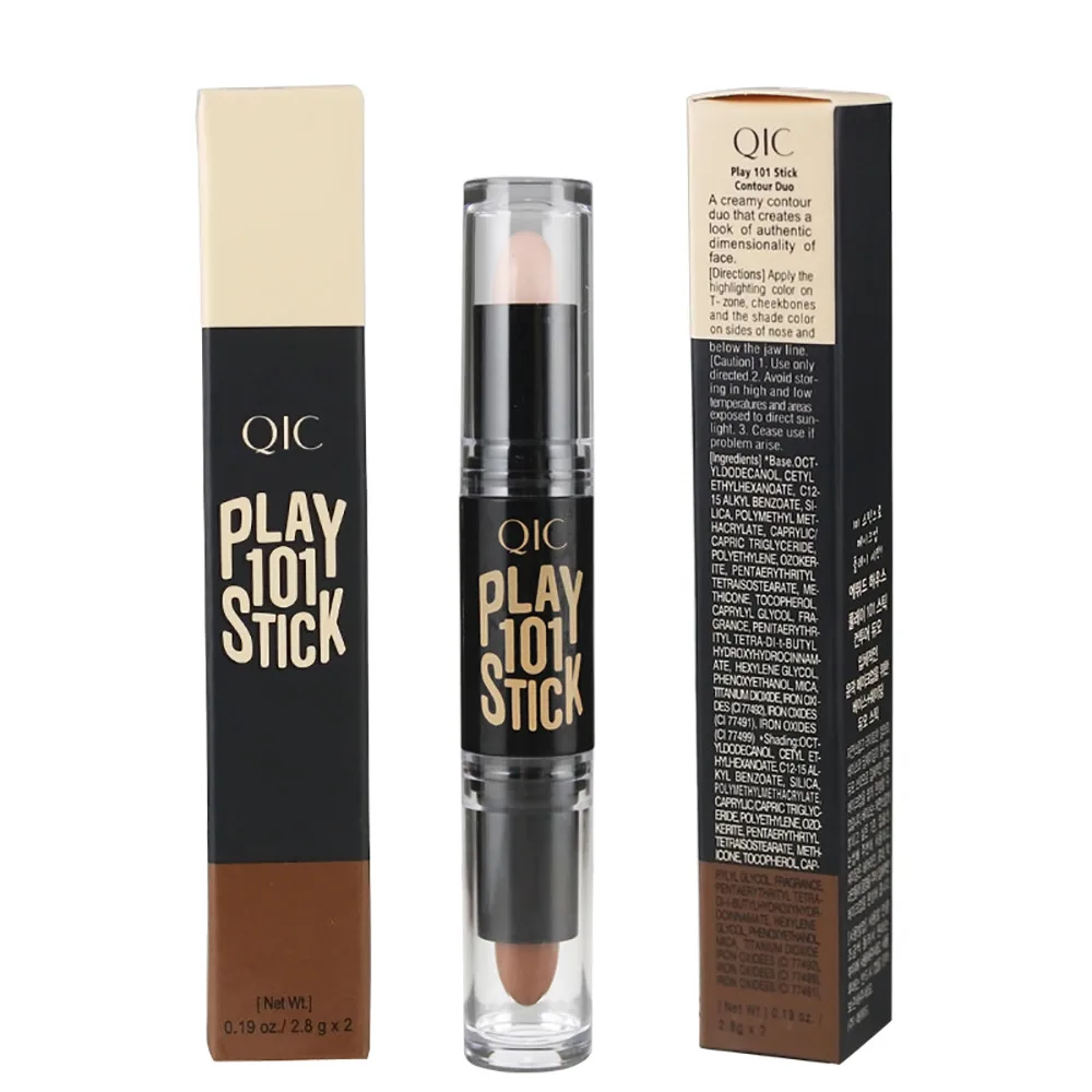 

QIC Double-ended Contour Stick Makeup Creamy Highlighter Bronzer illuminante maquiagem Beauty makeup
