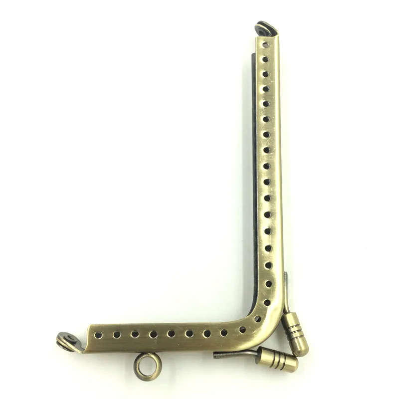

10Pcs Bronze Tone Metal L Shape Frame Kiss Clasps Lock Buckle DIY Purse Handbag Handle 11x7cm