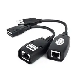 USB 2,0 Расширение Extender адаптер мужского и женского до 150ft с помощью CAT5/CAT5E/6 RJ45 сетевой кабель для интернета Repeater кабель