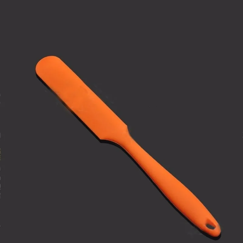1pc Baking Scraper Cake Cream Mixer Silicone Plain Smooth Cutters Batter Spatula Long Handled Cake Baking Tool   (5)