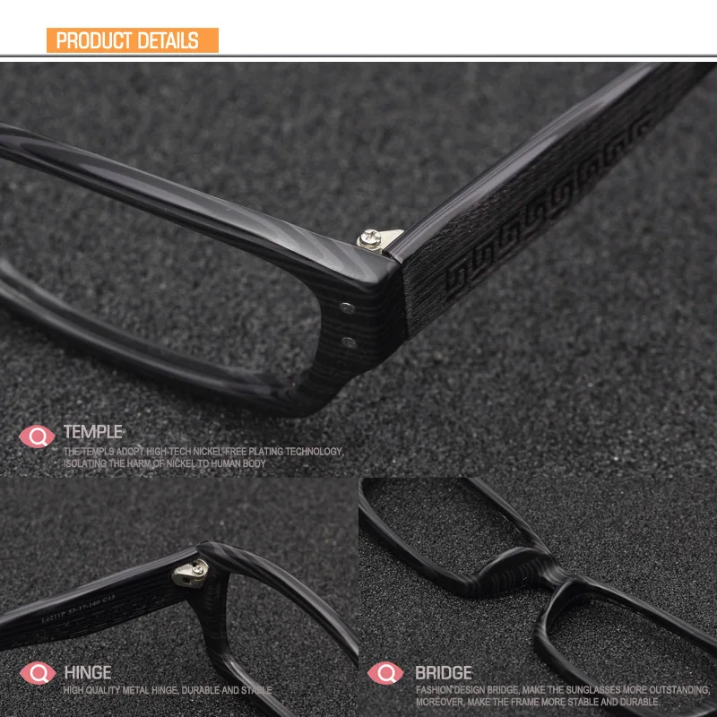 Новинка ретро оптические очки рамка деревянная полоса зернистые оправы для очков миопия, Гиперметропия очки по рецепту