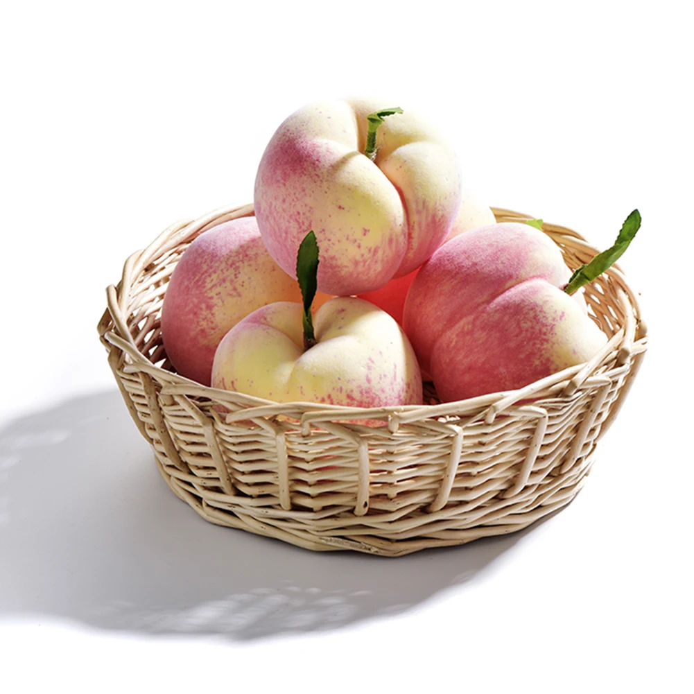 

1/5/6/10PCS Artificial Mini Peach Fake Foam Fruits and Vegetables Berries Flowers For Home Shop Decoration Photography Props