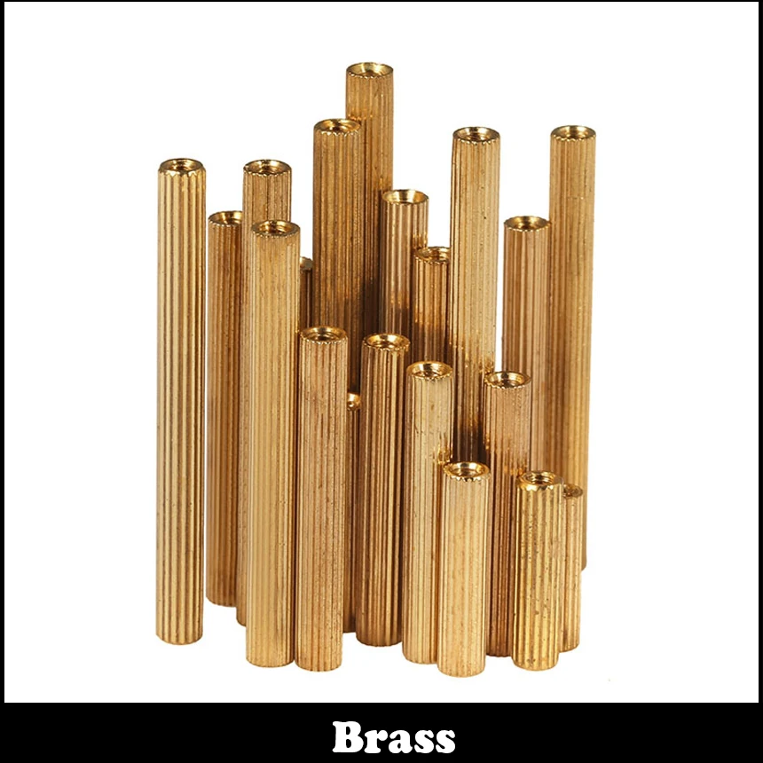 

M2 M2*8 M2x8 M2*10 M2x10 Brass Female To Female Dual Thread Nut Column PCB Cylinder Stand Off Stand-off Pillar Spacer Standoff
