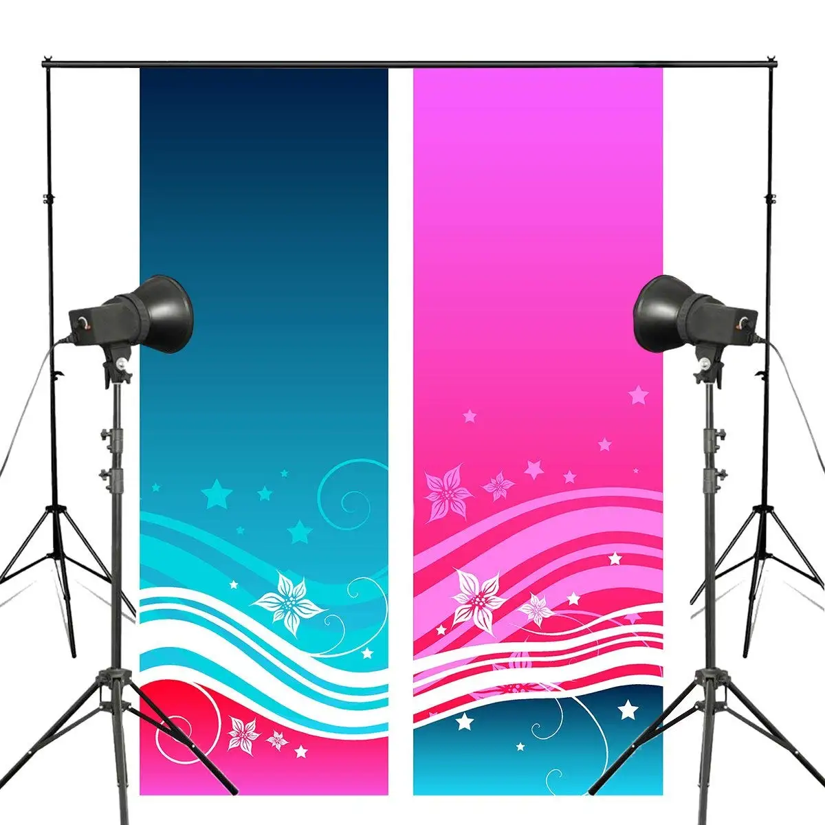 5x7ft Beautiful Rose Blue Photography Backdrop Flower Stars Background Kids Photo Studio Wall | Электроника