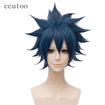 

ccutoo Ray From Aotu World Blue Short Fluffy Layered Cosplay Wigs Heat Resistance Synthetic Hair