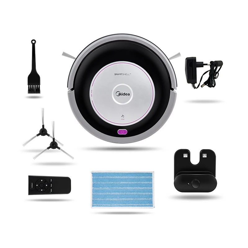 Midea MR02\\01 Robot Vacuum Cleaner with 1000PA Suction,Vacuuming and Mopping 2in1,Remotel,4 Cleaning Modes,G-SLAM,floorcare
