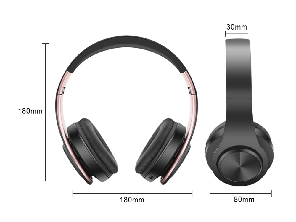 Wireless Bluetooth Headphone Foldable Stereo Headset with Mic Support FM radio TF AUX Handsfree Equalizer Music Earphone Earbuds (9)