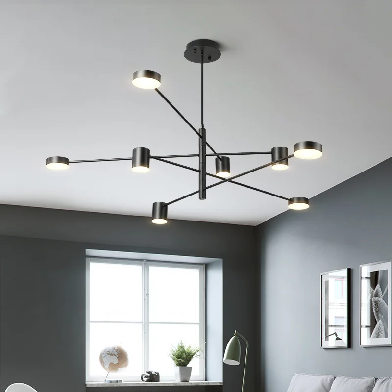 

Creative personality 4/6/8 arms modern chandelier for living room led home restaurant nordic bedroom lamp shape lighting fixture