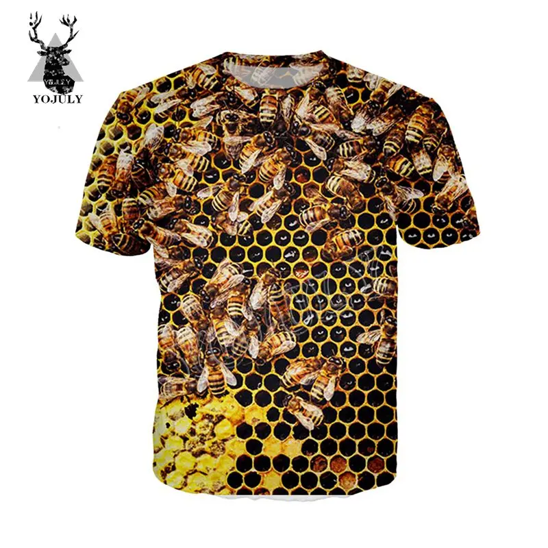 

YOJULY 3D Bee Printed Harajuku tee tops Unisex Fashion Casual T-shirt Men Women Vest/Sweatshirt/Zip hoodies/Shorts/Long Pant K51