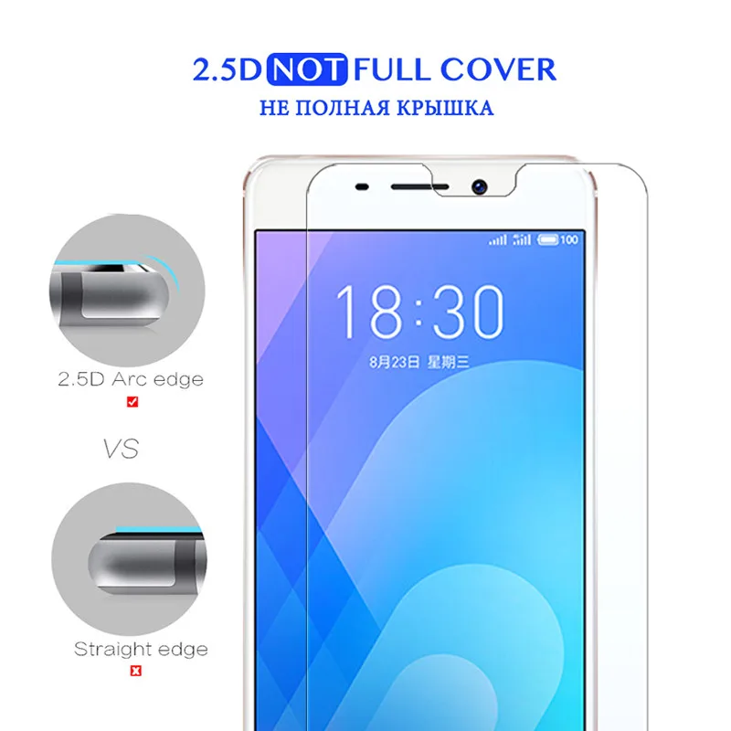 Прозрачный Экран Стекло для Meizu U10 U20 M6 Примечание M3 M5 с уровнем твердости 9H 2.5D