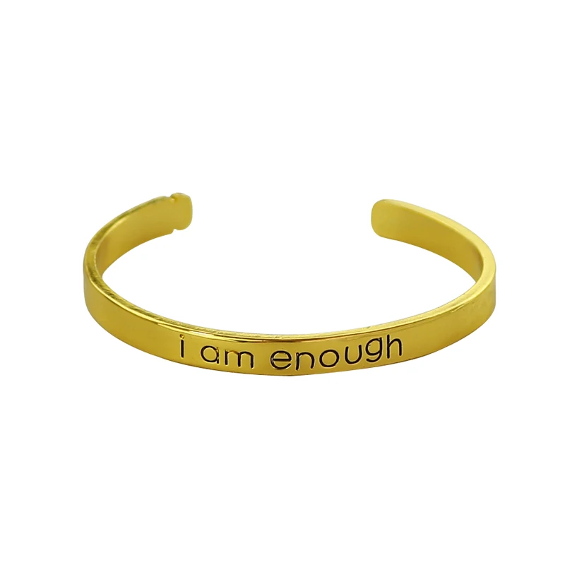 9 видов стилей, Новое поступление, искусственный браслет с надписью, браслеты с надписью «I Am Enough Soul Sister MAMA BEAR Stay Positive», ювелирные изделия для мужчин и женщин - Окраска металла: gold