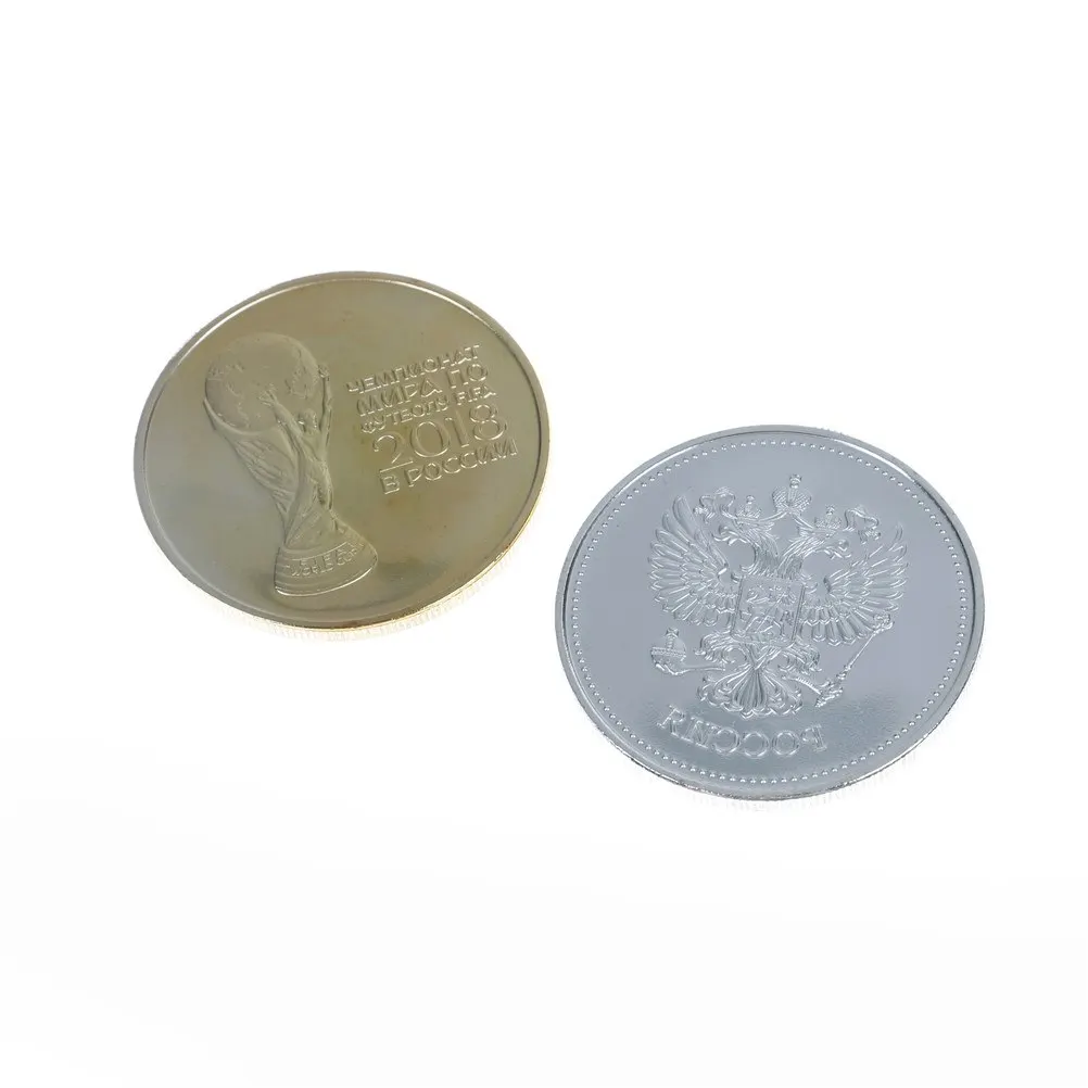 Russian 2018 World Cup Commemorative Coin Football Collection Plated Copy Collectibles Replica Coin for Souvenir Birthday Gift