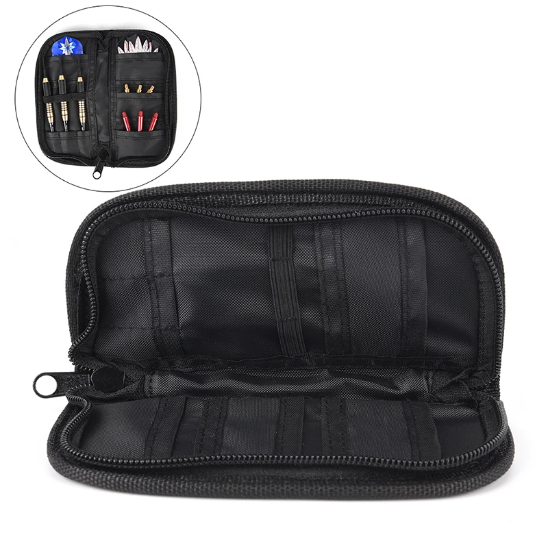 

New Sale Darts Accessories Carry Case Wallet Pockets Holder Storing Bag Black Durable 15.5cm x 7.5cm x 2.1cm