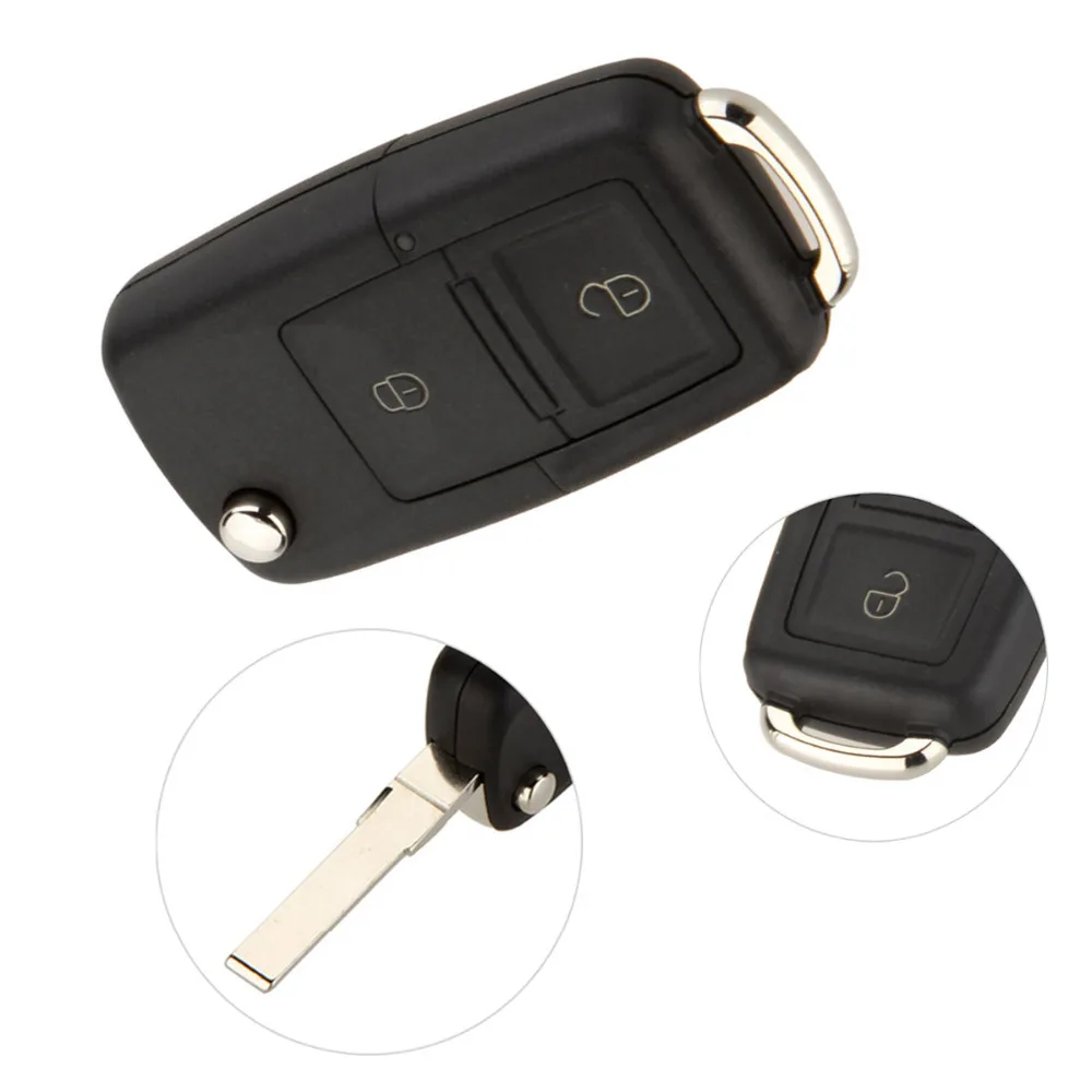

2 Button Uncut Blade Remote Car Key Case Blade Key Shell Blank For Volkswagen VW Golf 4 5 6 Passat Polo Bora Touran Promotion