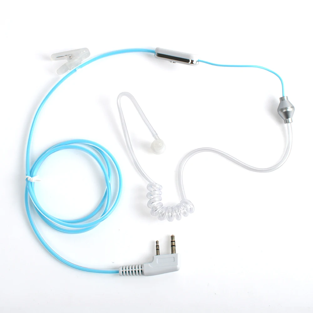 3 Pieces Two Pins Color PTT Air Tube Soft Earphone Headset for Kenwood
