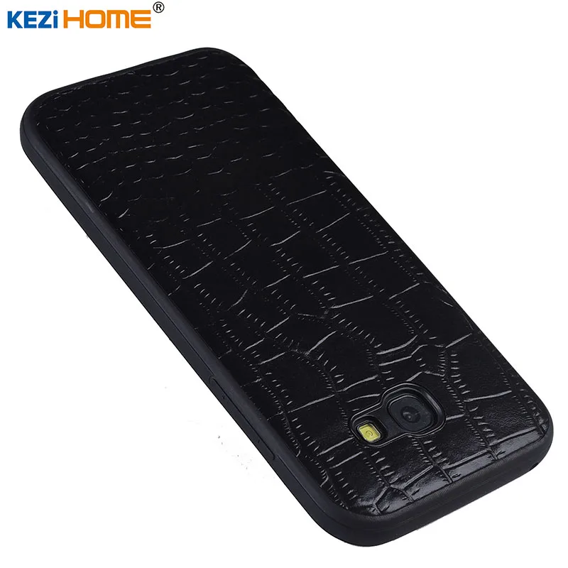 Case for Samsung Galaxy A5 2017 KEZiHOME Luxury Crocodile texture Genuine leather back cover Phone cases |