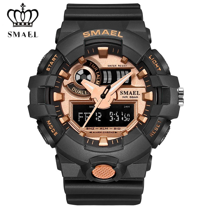 2017 водонепроницаемые часы для дайвинга SMAEL Брендовые мужские цифровые