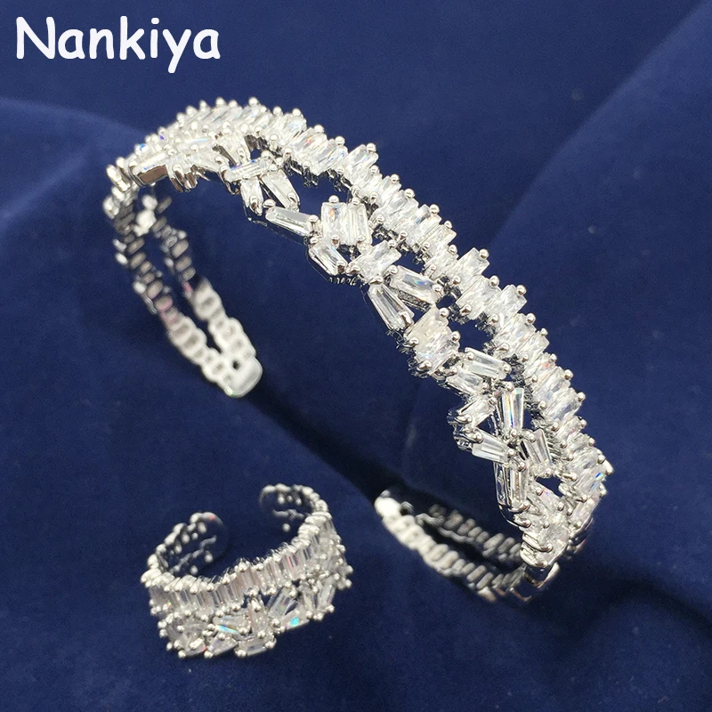 Nankiya классические модные ювелирные изделия браслет сверкающий Большой AAA циркон