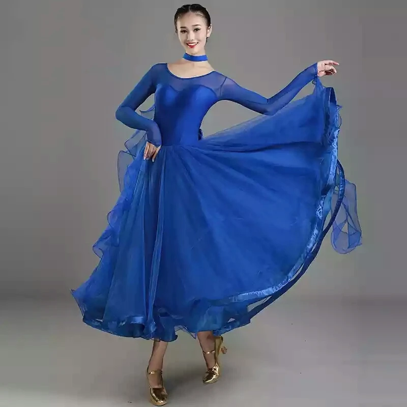 Women Ballroom Dance Dress Standard Ballroom Dance Skirts Ladin Dresses Waltz Dress 4 color