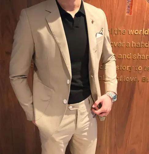 Slim Suits Casual Wedding Groom Tuxedos 