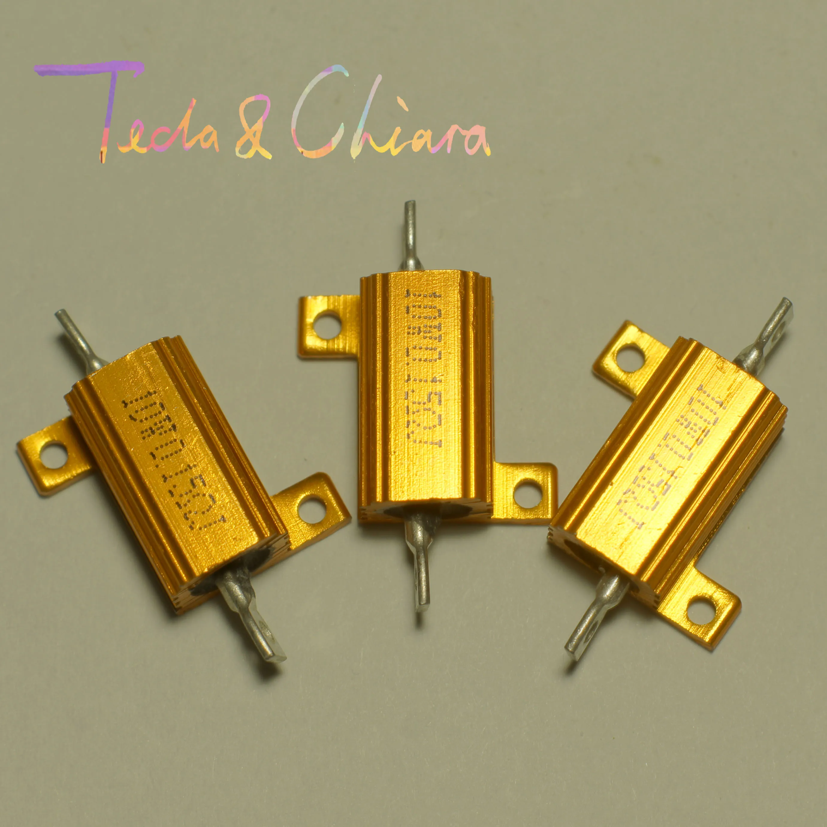 

2Pcs 0.47R 0.47 0.47ohm 0.56R 0.56 0.56ohm R Ohm 10W Gold Tone Wirewound Aluminum Power Metal Shell Case Resistance Resistor