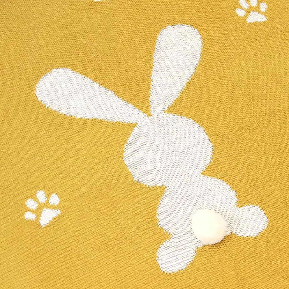 Baby Blankets Knitted Cute 3D Rabbit Newborn Bebe Swaddle Wrap Blanket Spring Summer Children Stroller Bedding Linen Cover Quilt