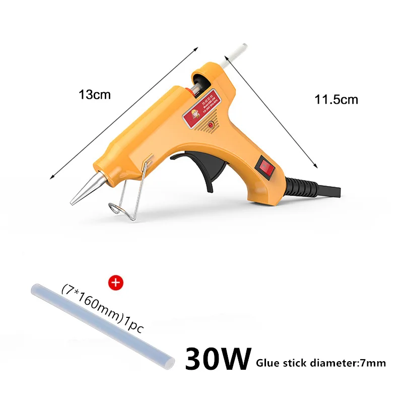 30 Вт термоплавкий клеевой пистолет с 1 шт. 7 мм* 160 мм Клей-карандаш промышленные мини-пистолеты термо-трансплантация ремонт Электрический термотемпературный инструмент - Цвет: 30W 1xGlue stick