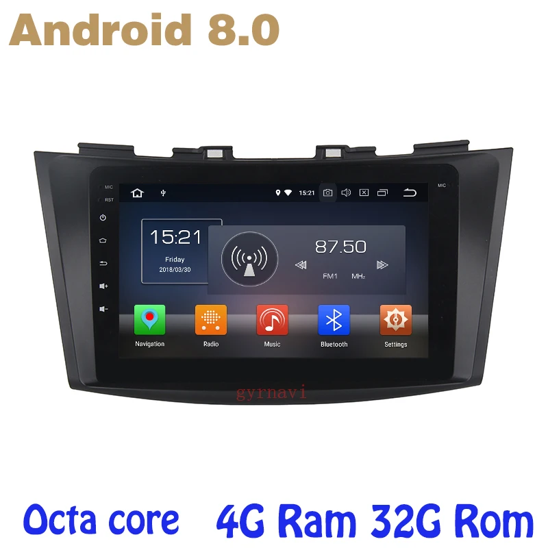 

android 8.0 Car dvd GPS player for Suzuki Swift 2011-2016 with Octa core PX5 4G RAM WIFI 4G bluetooth mirror link radio RDS