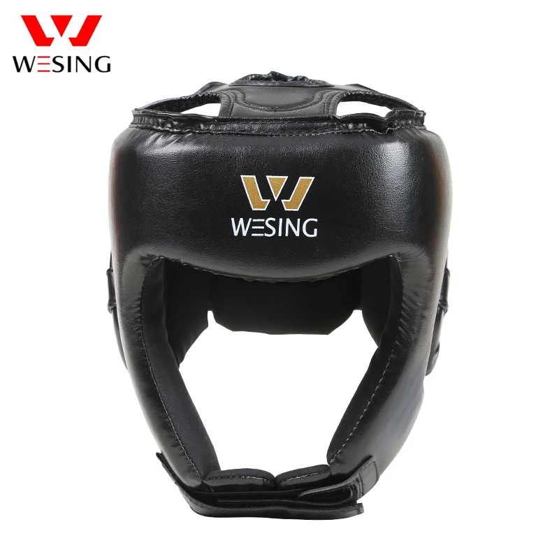 Wesing Boxing Gloves with Headgear 10oz Muay Thai Kickboxing Training Headguard Protection MMA Equipment