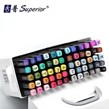 24/36/48/60 Цвета установлен на спиртовой основе маркер для рисования двойной головой художественный эскиз Маркеры Ручка для анимации Manga рисунок