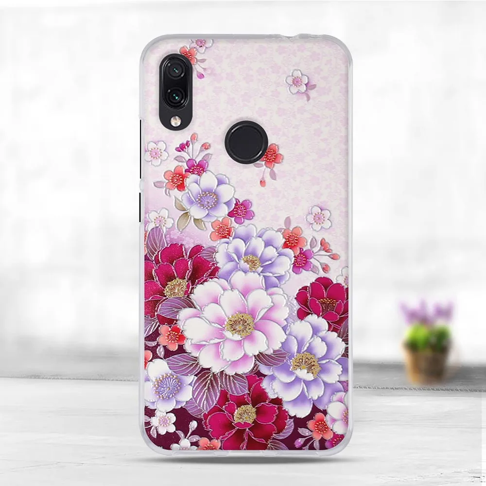 Untuk Funda Xiaomi Redmi Note 7 Case Penutup untuk Xiaomi Redmi Note 7 Pro Ponsel Case Silicone Capa untuk Xiami redmi Note 7 Cellphone
