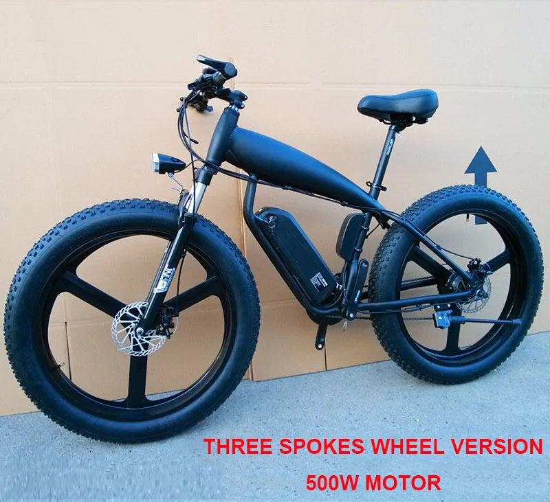 Flash Deal Custom 26inch Fat tire ebike 500W-1500W 48V Li-ion snow electric mountain bicycle Hydraulic disc brake Air pressure front fork 0