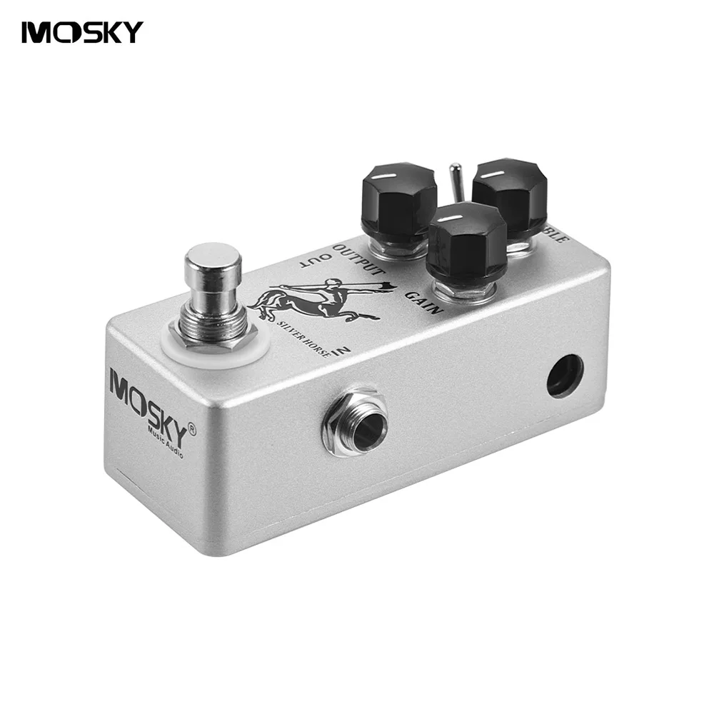 

MOSKY Golden/ Silver Horse Guitar Effect Pedal Overdrive Boost Guitar Pedal Metal Shell True Bypass Guitar Parts & Accessories
