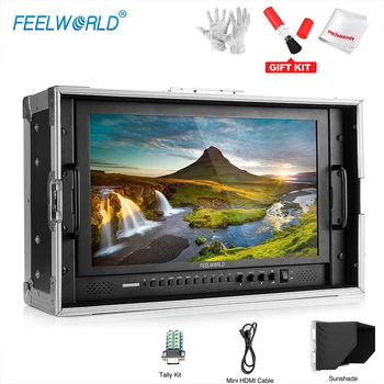 

Feelworld P173-9HSD-CO 17.3 3G-SDI HDMI AV YPbPr Inch Desktop LCD Monitor for Broadcast Monitoring with Aviation Aluminum Case