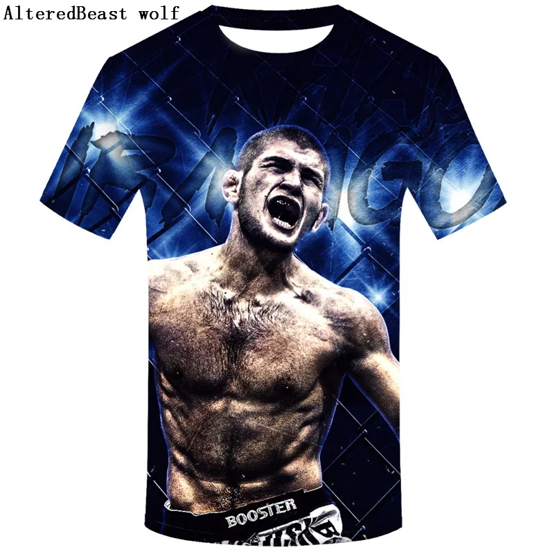 Хабибом нурмагомедовым для мужчин 3d футболка Khabib Футболка с принтом в стиле хип